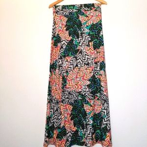 Aztec Print Maxi Skirt